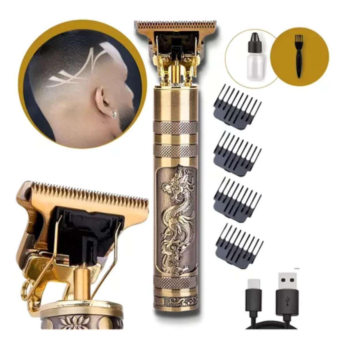 Maquina Profissional para Barba e Cabelo - Pro 3 em 1