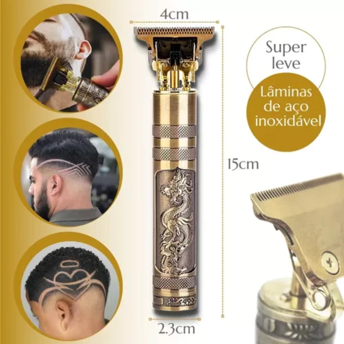 Maquina Profissional para Barba e Cabelo - Pro 3 em 1