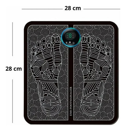 Kit Massageador Elétrico Portátil + Tapete Massageador para Pés e Corpo